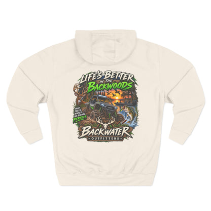 Backwater Outfitters Off-Road Hoodie – "Life's Better in the Backwoods" Graphic