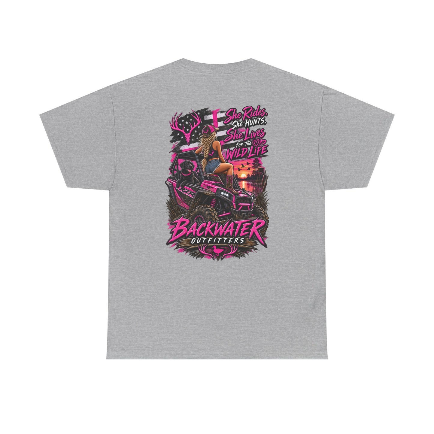 Backwater Bayou Graphic Tee — "Backwater Buttwhips" Outdoor Fishing & Hunting Shirt