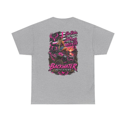 Backwater Bayou Graphic Tee — "Backwater Buttwhips" Outdoor Fishing & Hunting Shirt