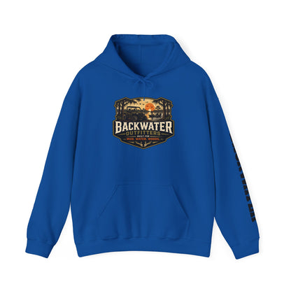 Backwater Outfitters Hoodie — Outdoor Off-Road Graphic Pullover