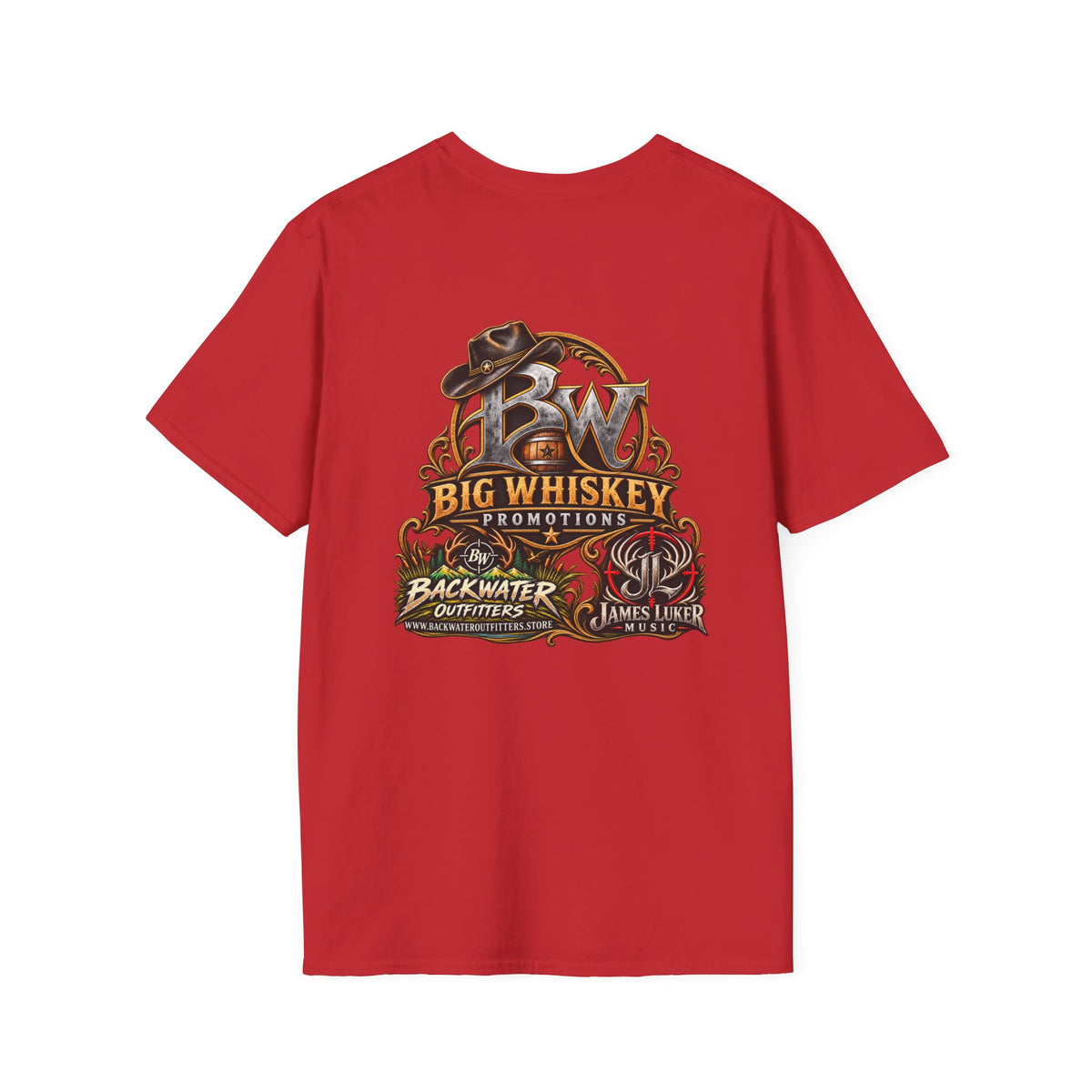 Big Whiskey Promotions T-Shirt — James Luker x Backwater Outfitters