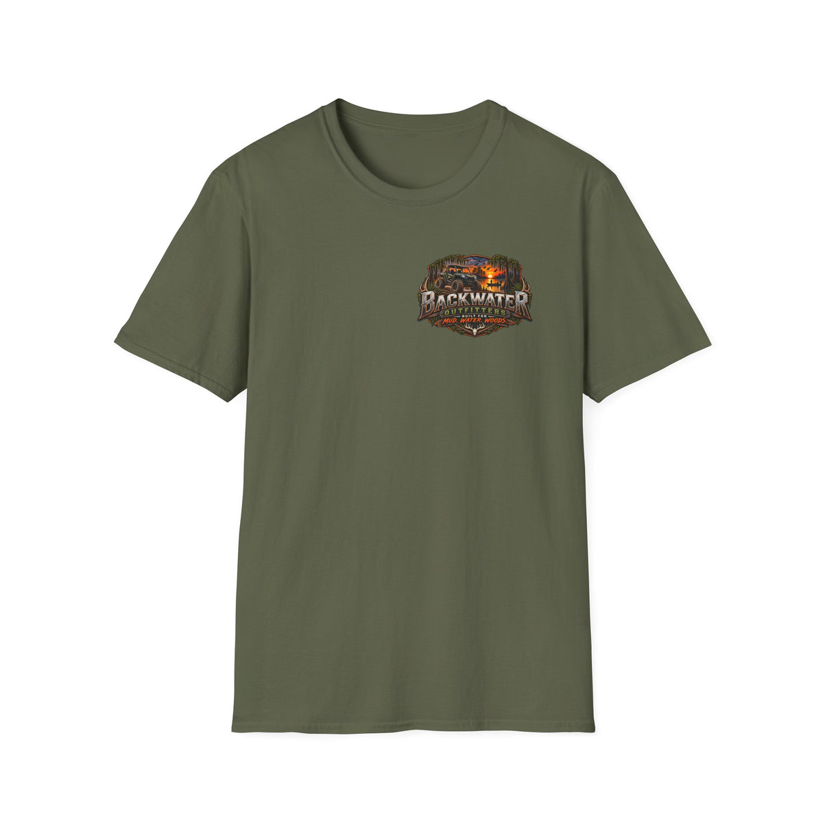 Backwater Outfitters Duck Hunting T-Shirt — Waterfowl Hunting Graphic Tee Printify