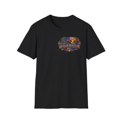 Patriotic Trailblazer T-Shirt — American Flag Motorcycle Graphic