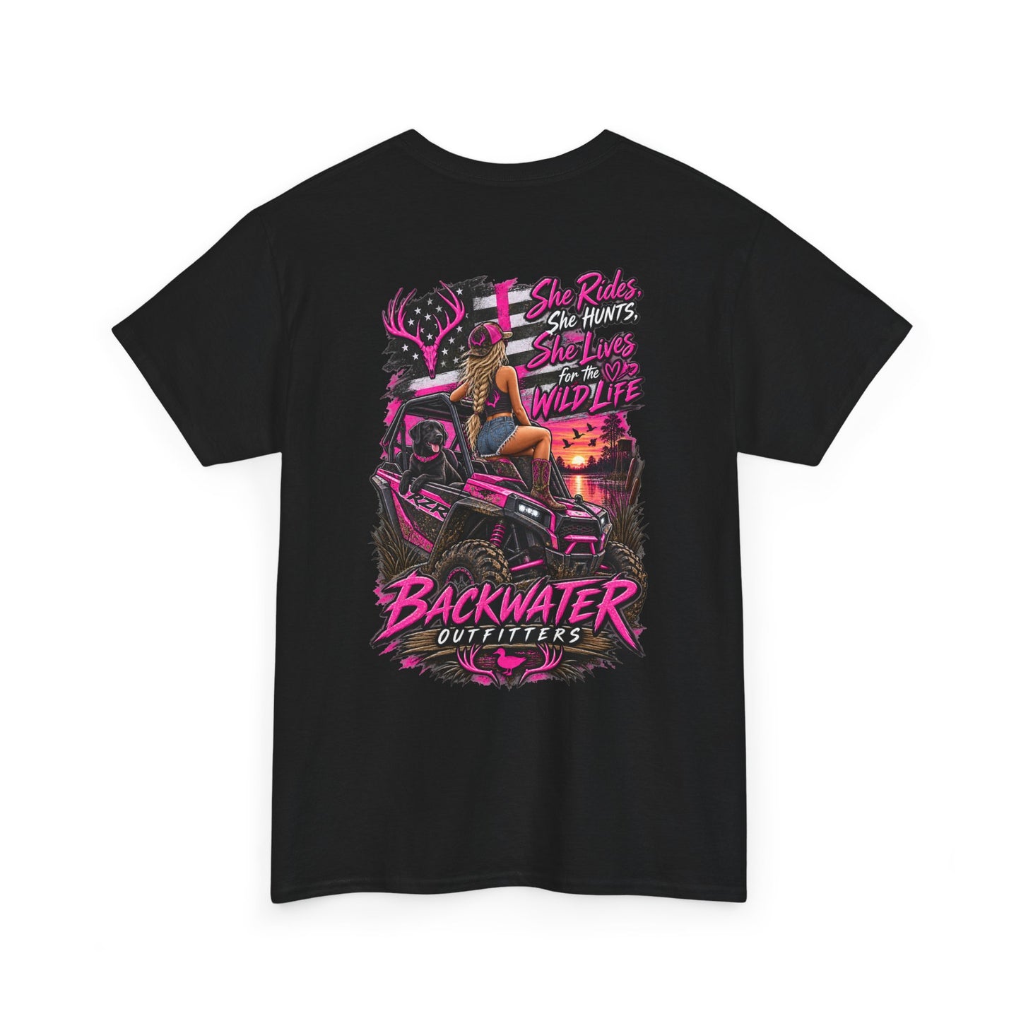 Backwater Bayou Graphic Tee — "Backwater Buttwhips" Outdoor Fishing & Hunting Shirt