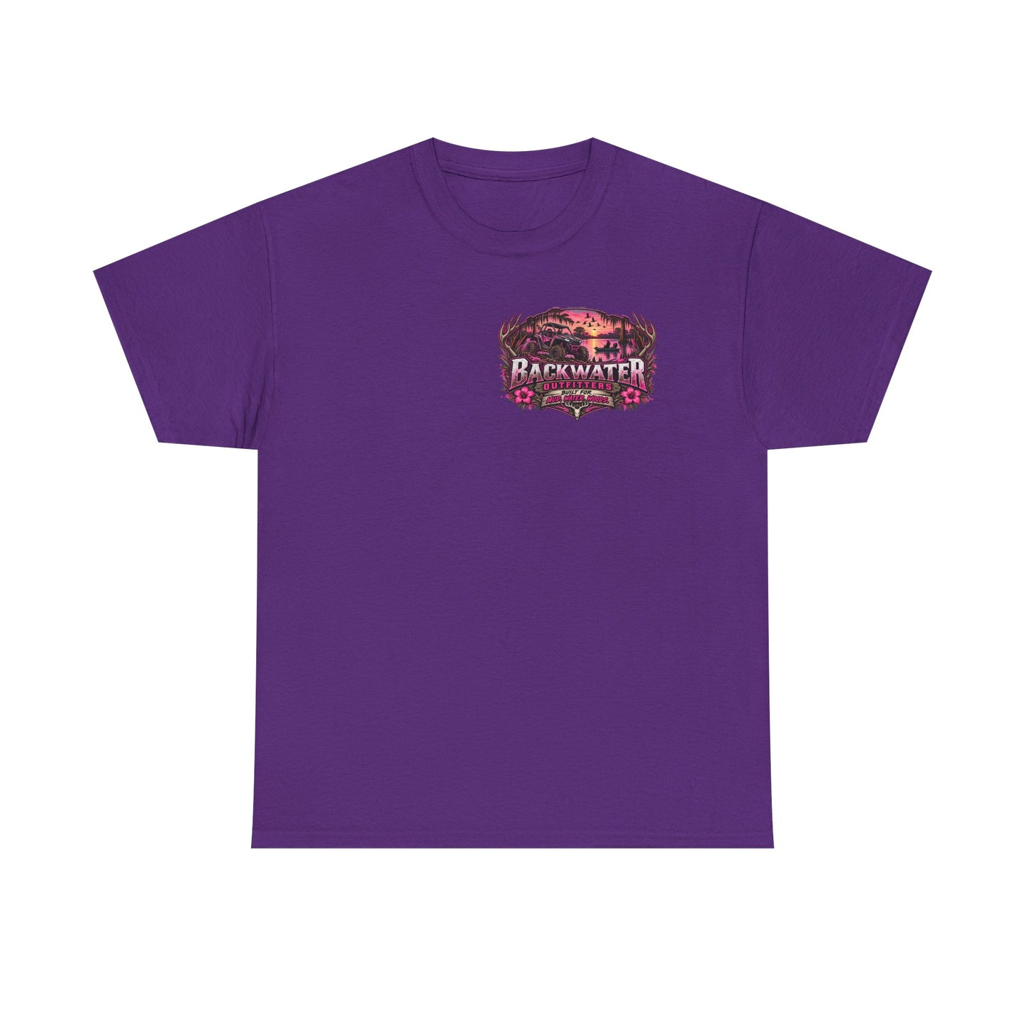 Backwater Outfitters Graphic Tee — "Fish Hunt Ride Repeat" Beach & Fishing Shirt
