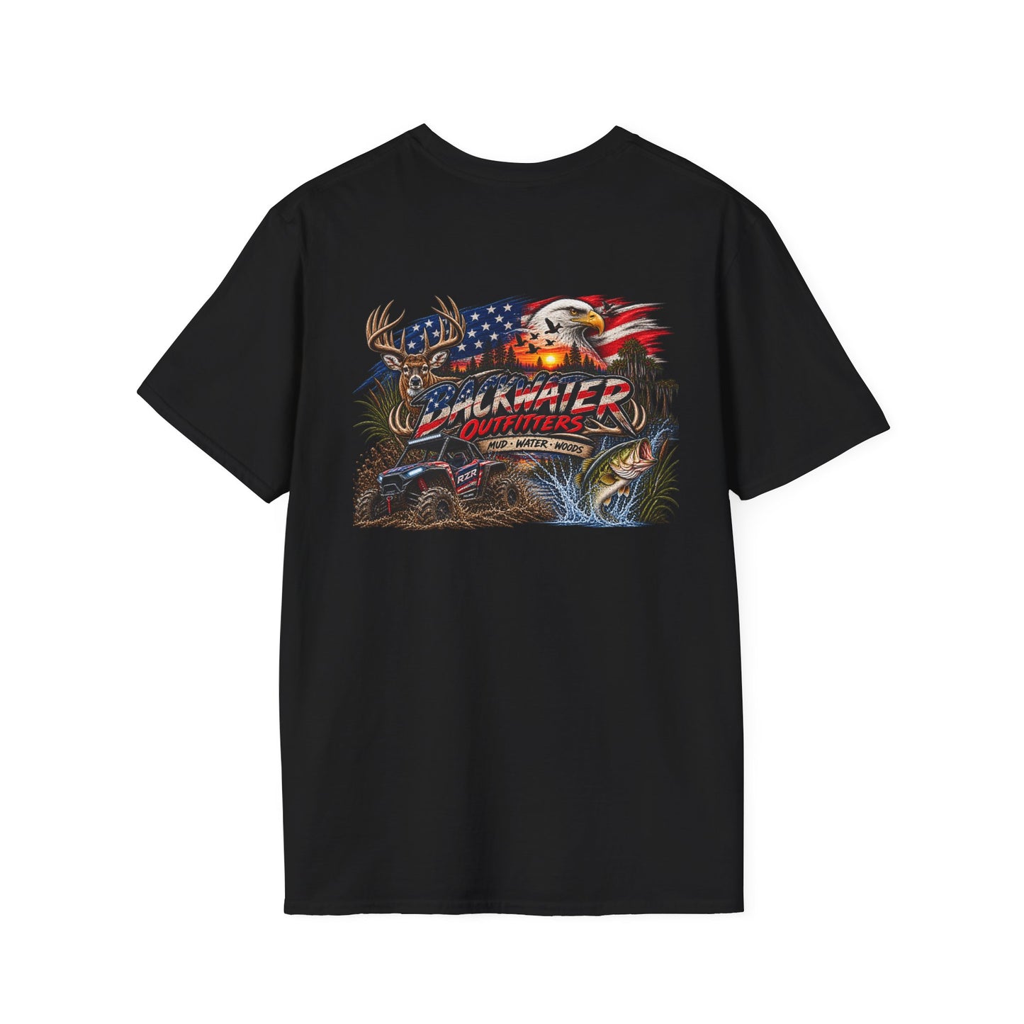 Pickup Truck American Flag T-Shirt — Badwater Offroad Graphic Tee