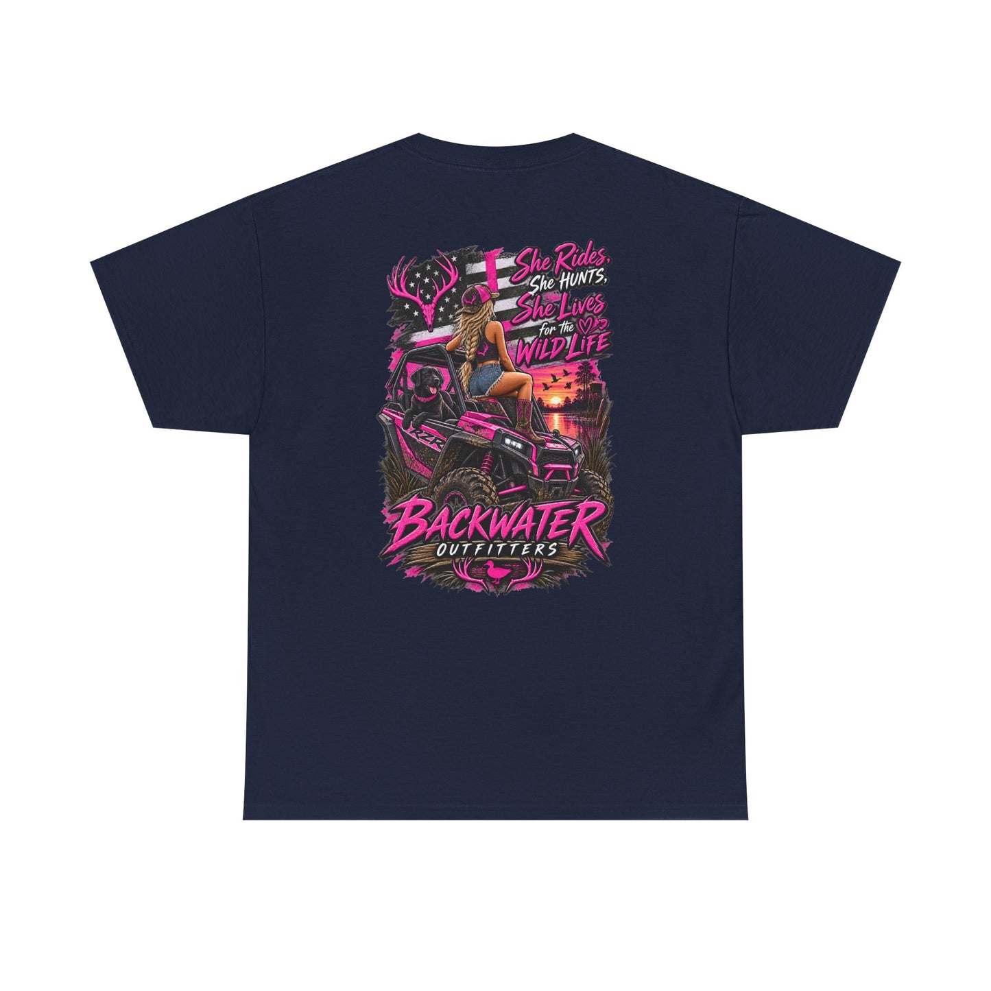 Backwater Bayou Graphic Tee — "Backwater Buttwhips" Outdoor Fishing & Hunting Shirt