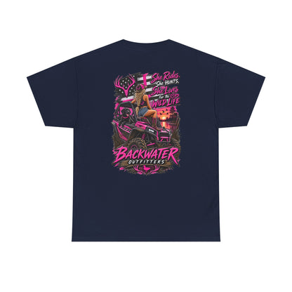 Backwater Bayou Graphic Tee — "Backwater Buttwhips" Outdoor Fishing & Hunting Shirt