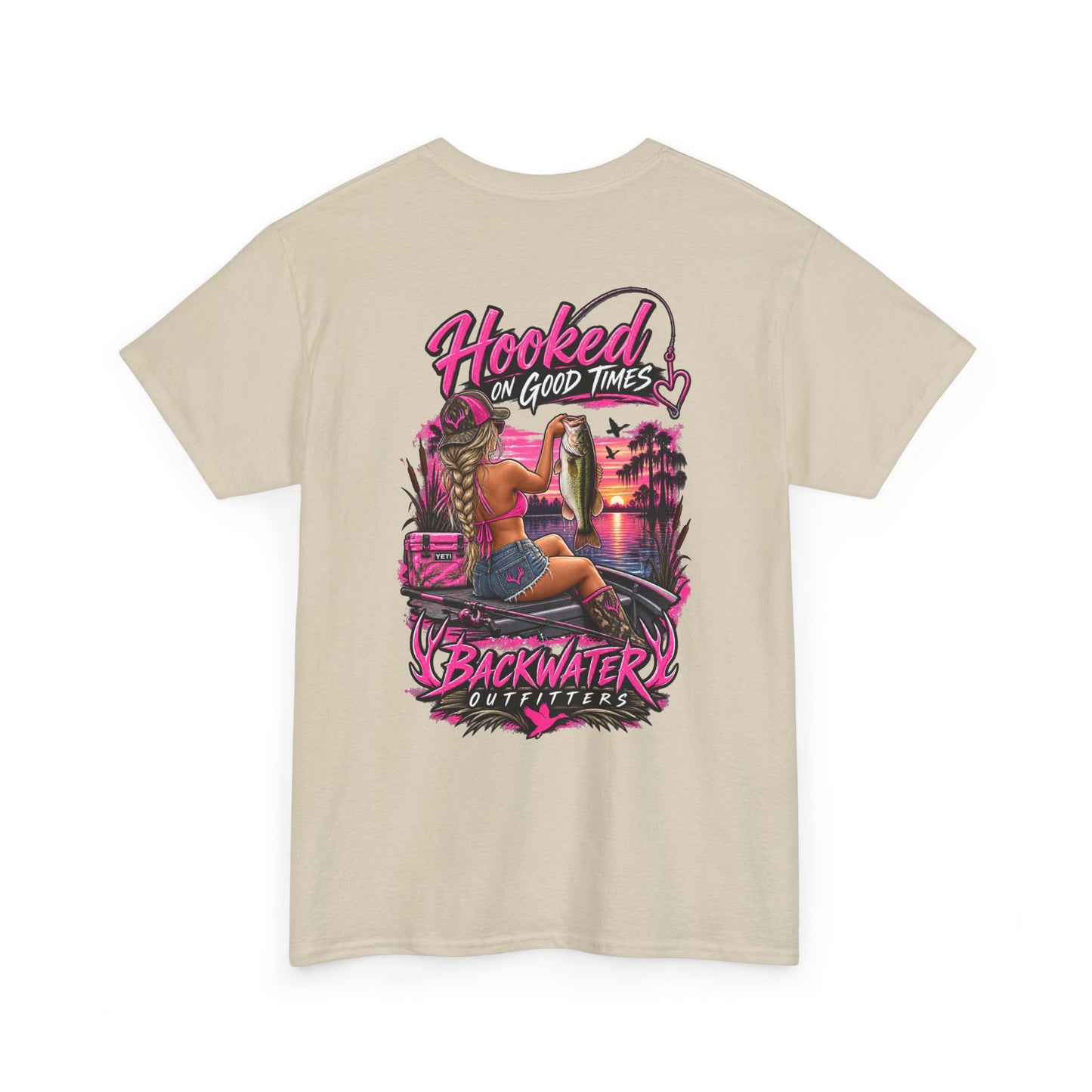 Backwater Outfitters "Hooked on Good Times" Graphic Tee