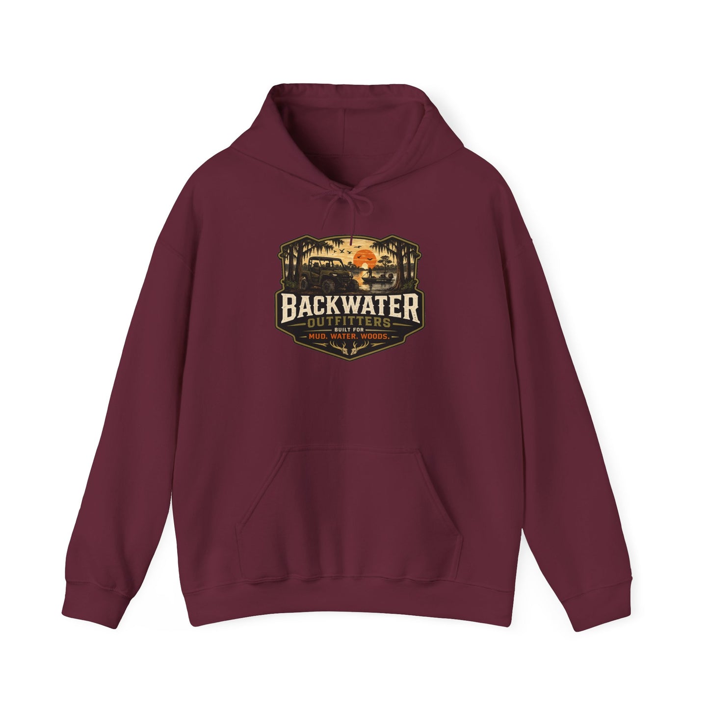 Backwater Outfitters Hoodie – "Can't Talk, I'm in a Stand Meeting" Hunting Hoodie