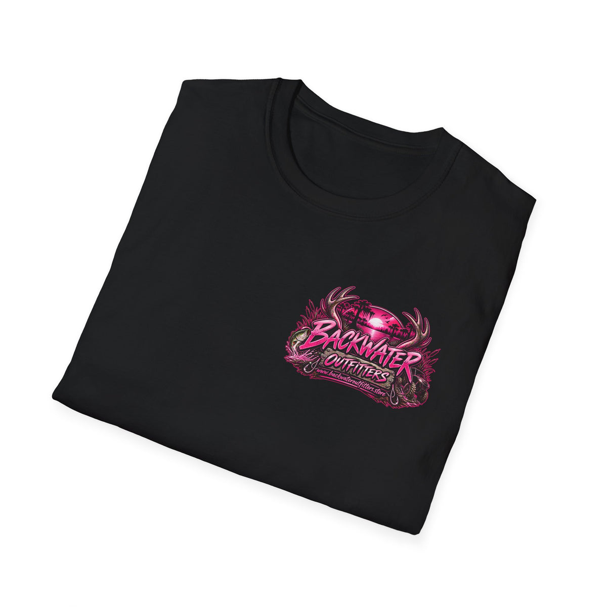 Women Backwater Outfitters "Pretty Tough" Fishing T-Shirt Printify