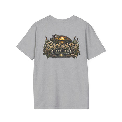 Backwater Outfitters T-Shirt – Sunset Marsh Fishing Tee Printify
