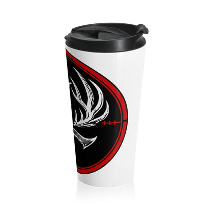 Hunting Antler Monogram Stainless Steel Travel Mug Printify