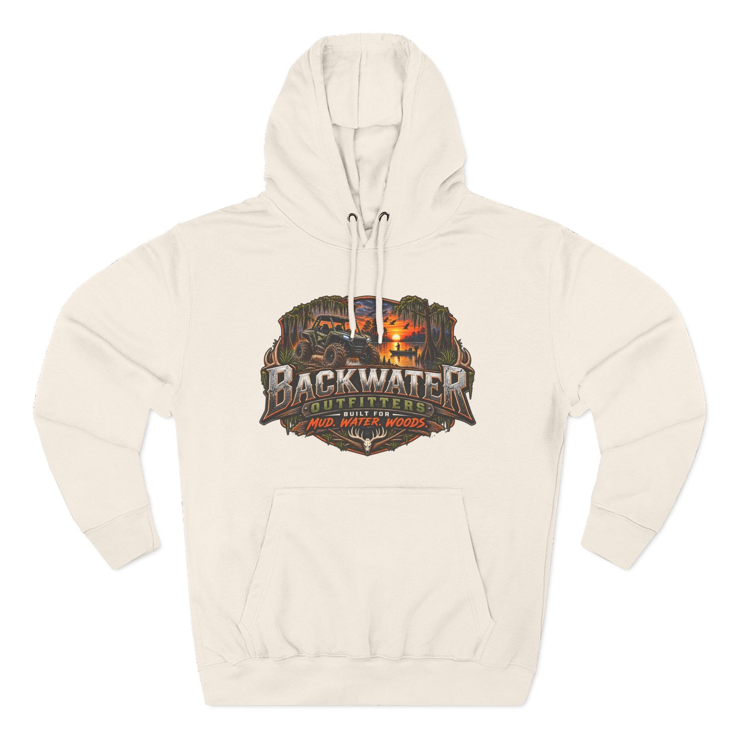Backwater Outfitters Fishing Hoodie — "Master Baiter" Graphic Pullover