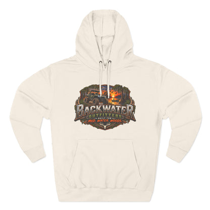 Backwater Outfitters Fishing Hoodie — "Master Baiter" Graphic Pullover