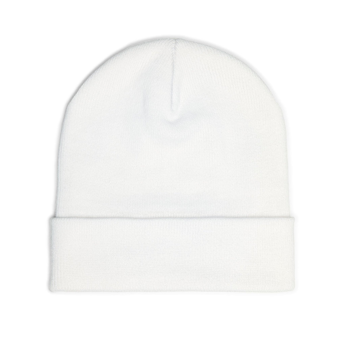 James Luker Embroidered Skull Antlers Knit Beanie — Winter Hat with Gothic Logo Printify