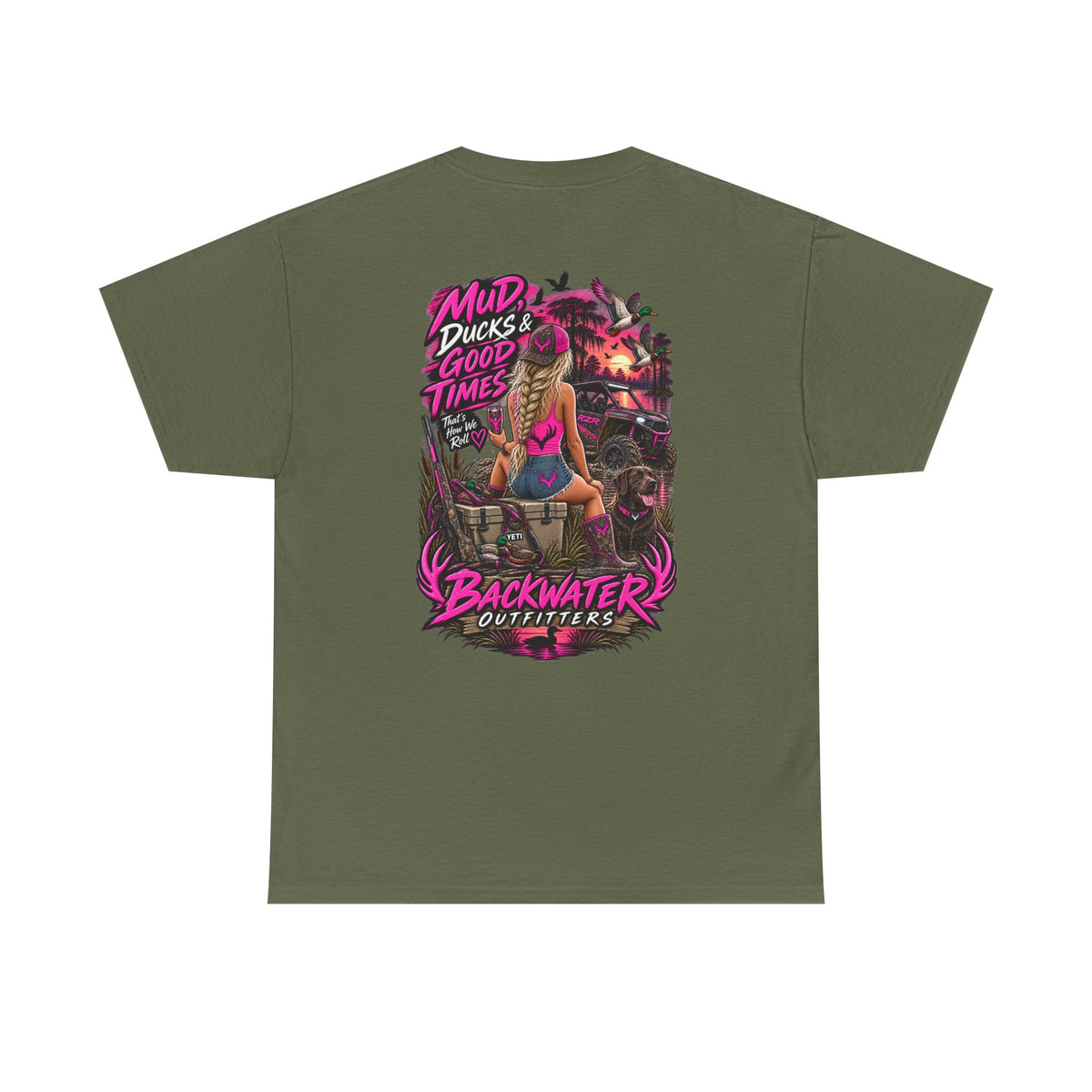 Backwater Outfitters 'Muddy Ducks, Good Times' Graphic Tee Printify
