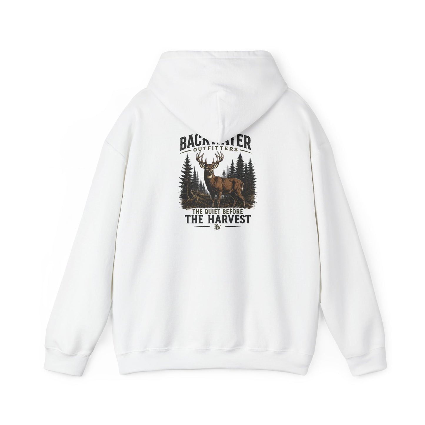 Deer Hunting Hoodie - "Backwater Outfitters: The Quiet Before The Harvest" Outdoor Pullover