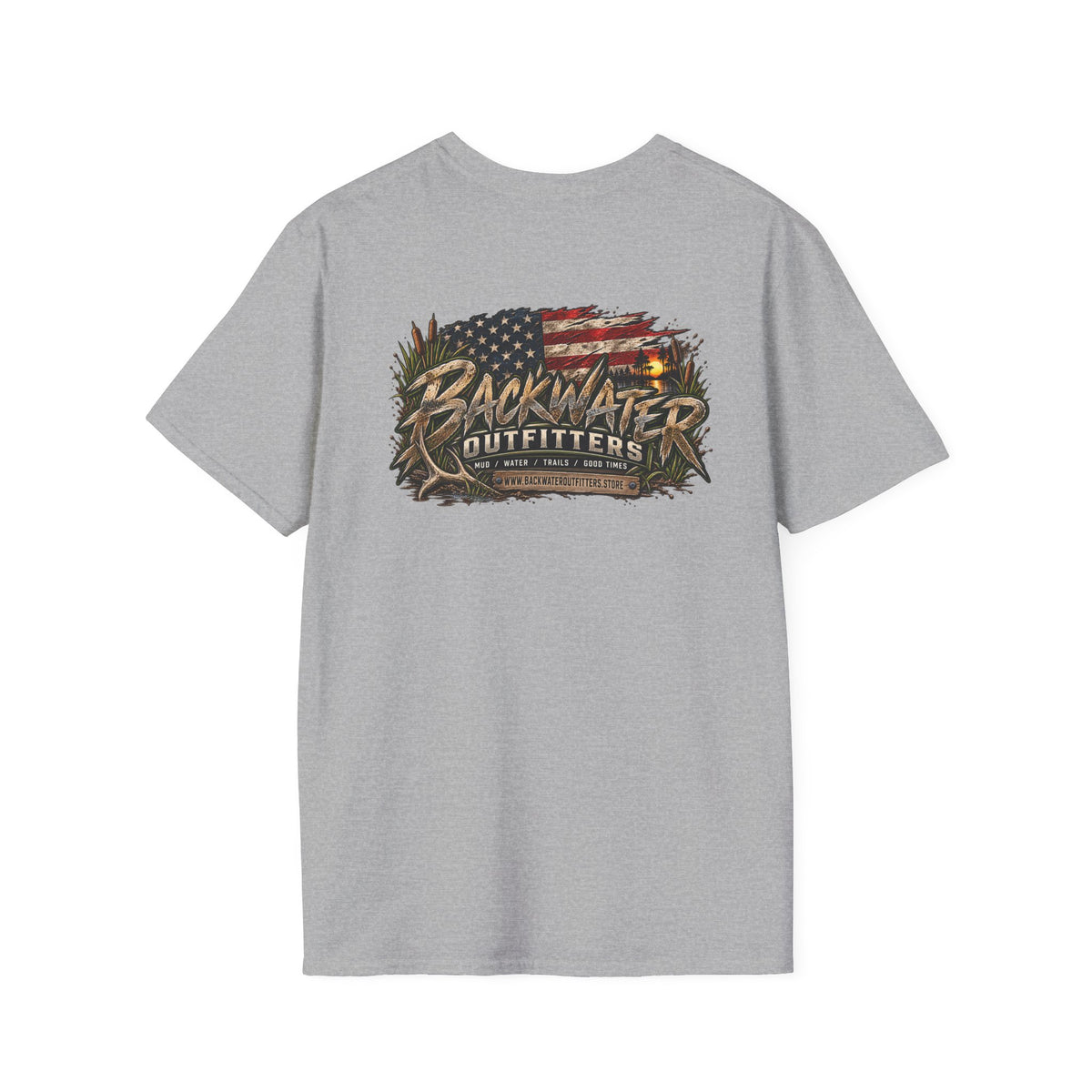 Backwater Outfitters Outdoor Fishing Graphic T-Shirt