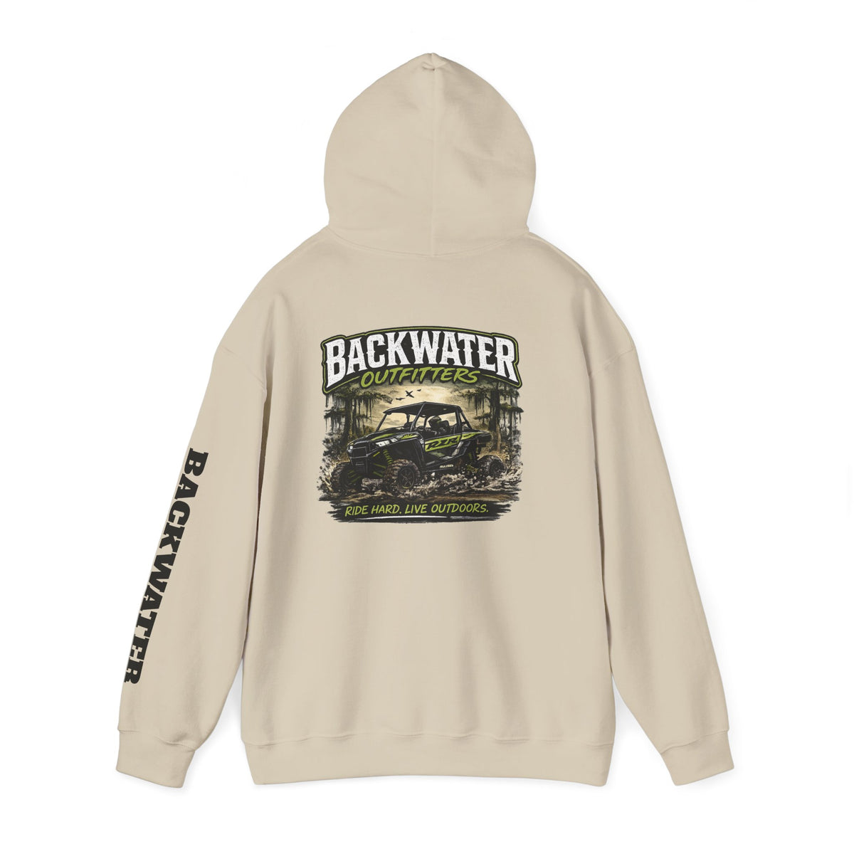 Backwater Outfitters Hoodie — Outdoor Off-Road Graphic Pullover Printify