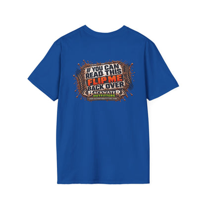 Buggy T-Shirt — 'If You Can Read This, Flip Me Back Over' Fishing Backwater Graphic Tee Printify