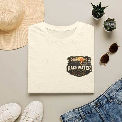 Backwater Outfitters Retro Bass Fishing Logo T-Shirt Printify