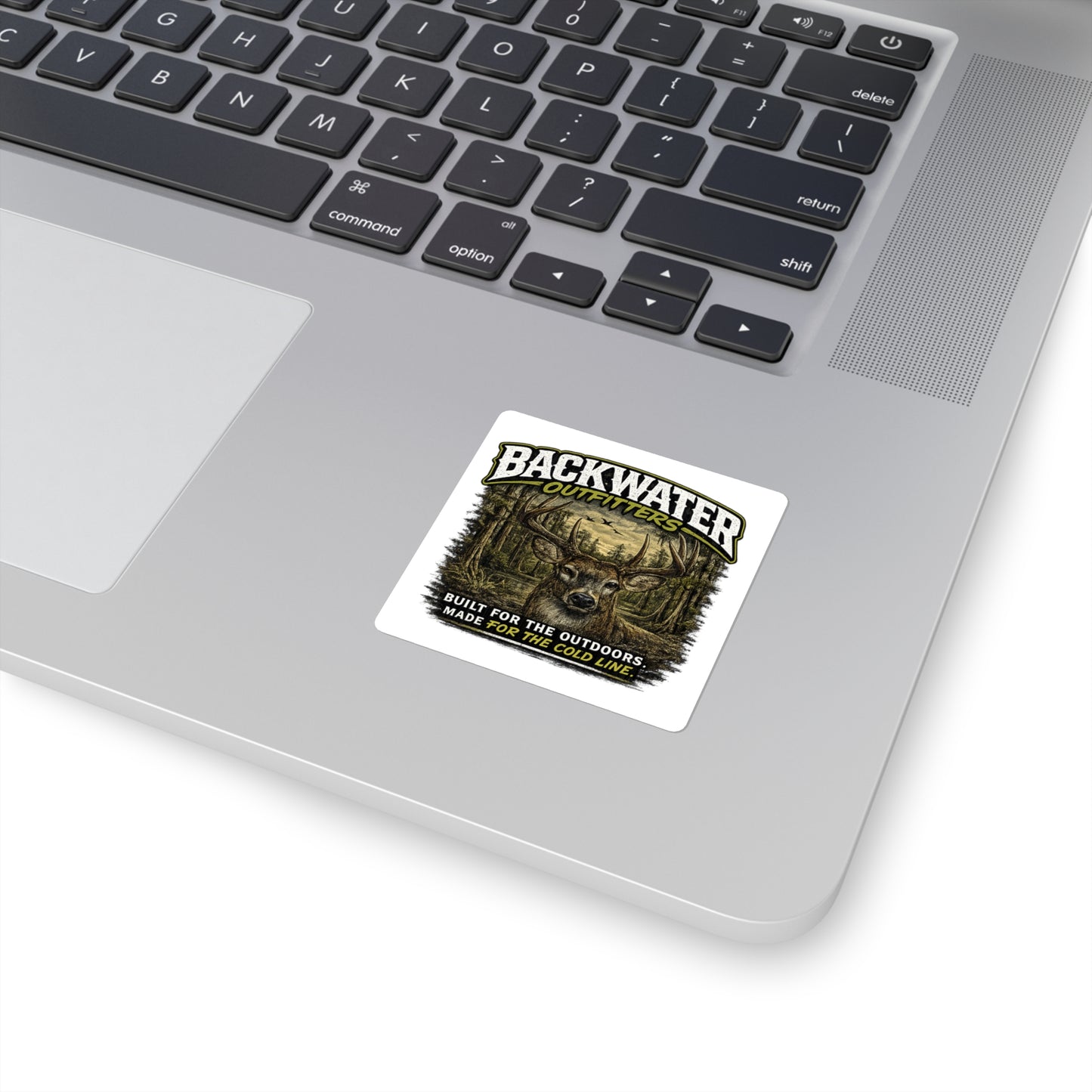 Backwater Outfitters Deer Sticker — Outdoors Hunting Sticker, "Built for the Outdoors"