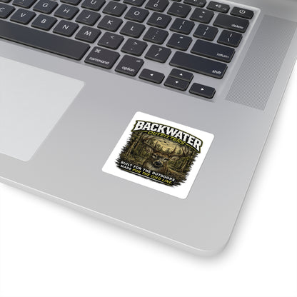 Backwater Outfitters Deer Sticker — Outdoors Hunting Sticker, "Built for the Outdoors"