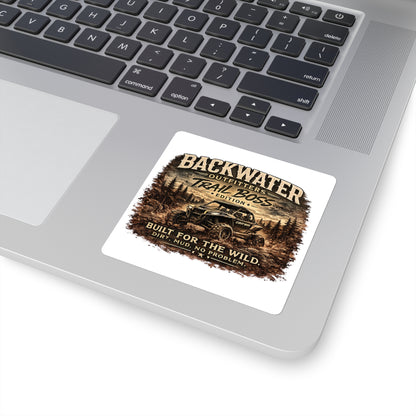 Backwater Outfitters Trail Boss Sticker — Built for the Wild UTV Off-Road Square Sticker