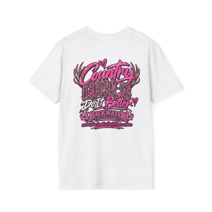 Women Country Girls Do It Better Backwater Graphic T-Shirt Printify