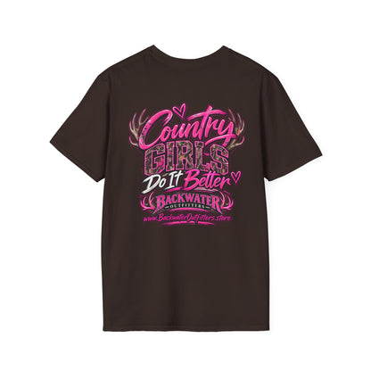 Women Country Girls Do It Better Backwater Graphic T-Shirt Printify