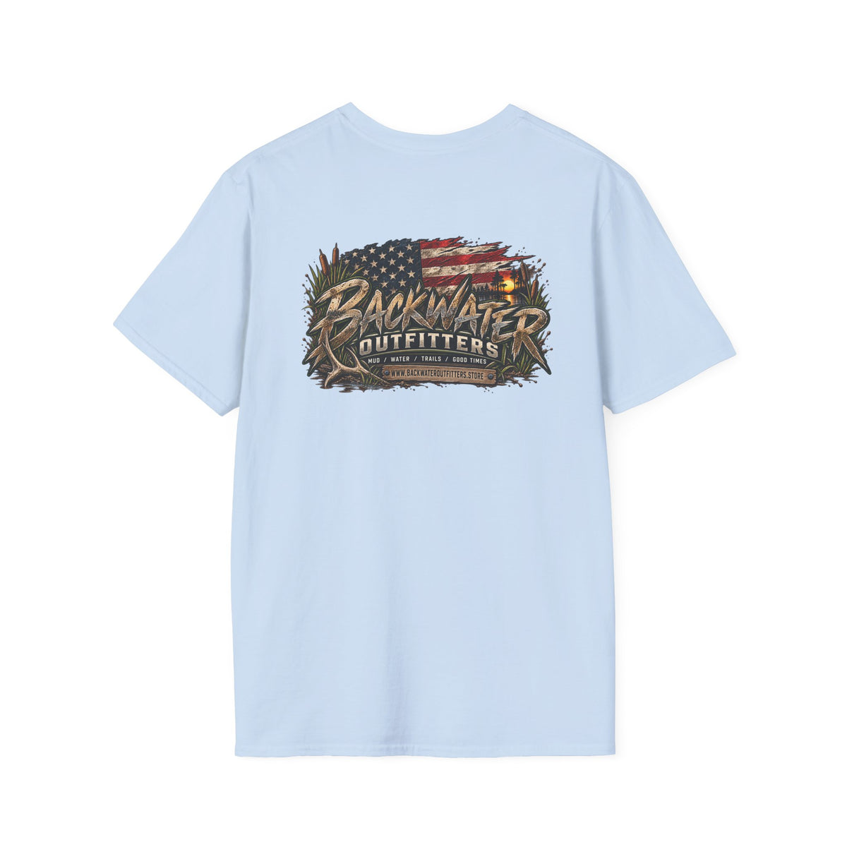 Backwater Outfitters Outdoor Fishing Graphic T-Shirt