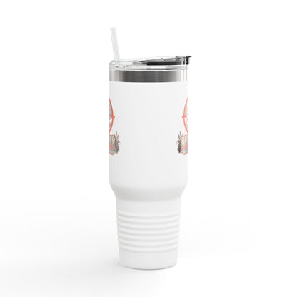 James Luker Backwater Hunting Logo 40oz Insulated Travel Mug Printify