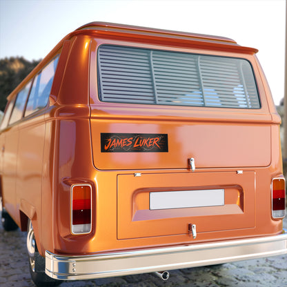 James Luker Orange Barbed Wire Bumper Sticker Printify