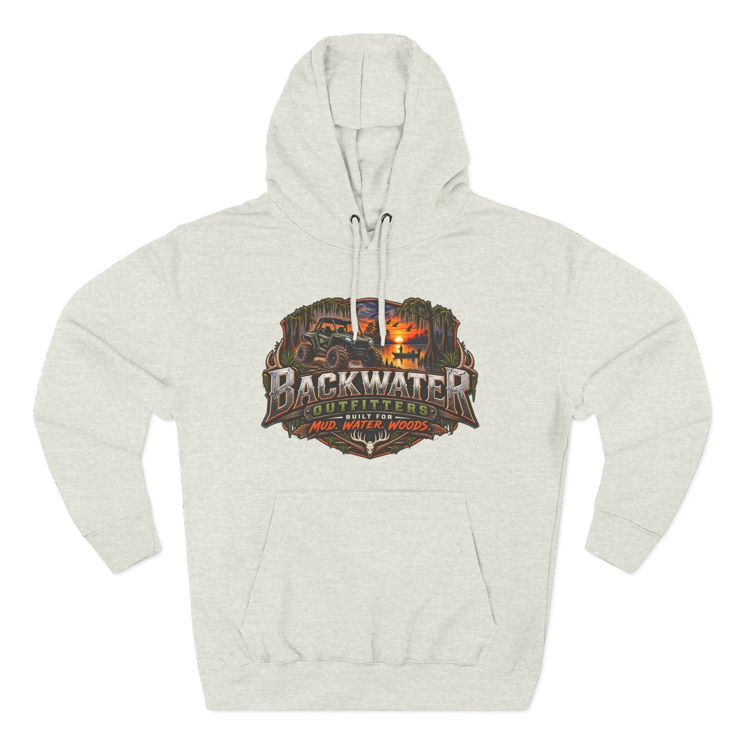Backwater Outfitters Fishing Hoodie — "Master Baiter" Graphic Pullover