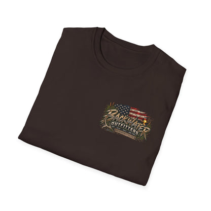 Simply Backwater Outfitters Flag Graphic T-Shirt — American Rustic Fishing Tee Printify