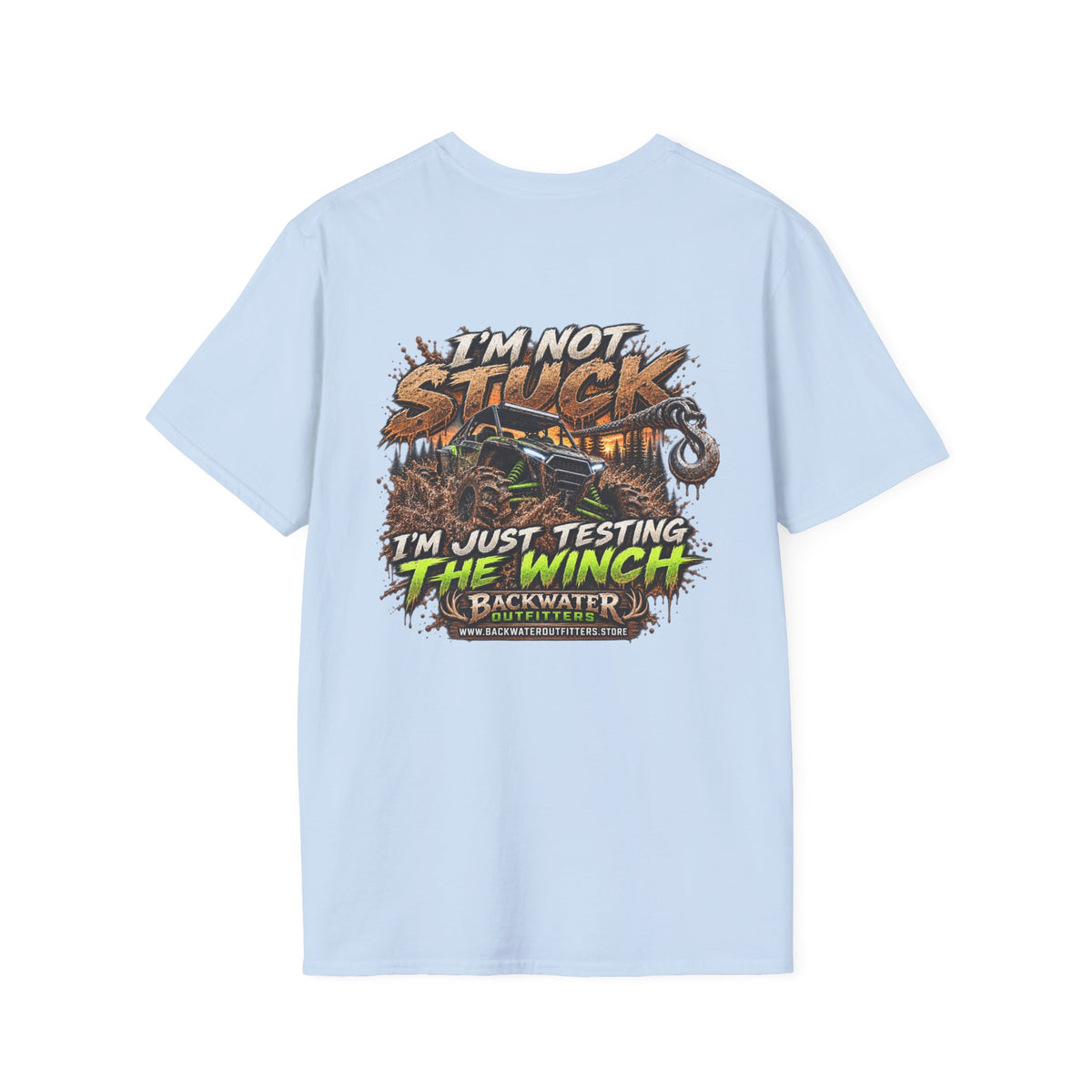 Buggy Off-Road T-Shirt — "I'm Not Stuck, I'm Just Testing the Winch" Truck & 4x4 Tee Printify