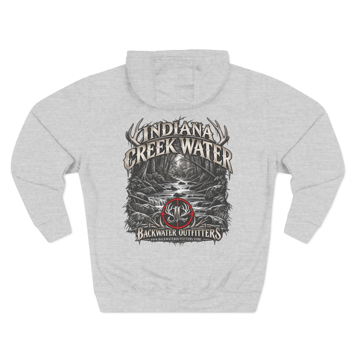 James Luker Indiana Creek Water Backwater Outfitters Hoodie Printify