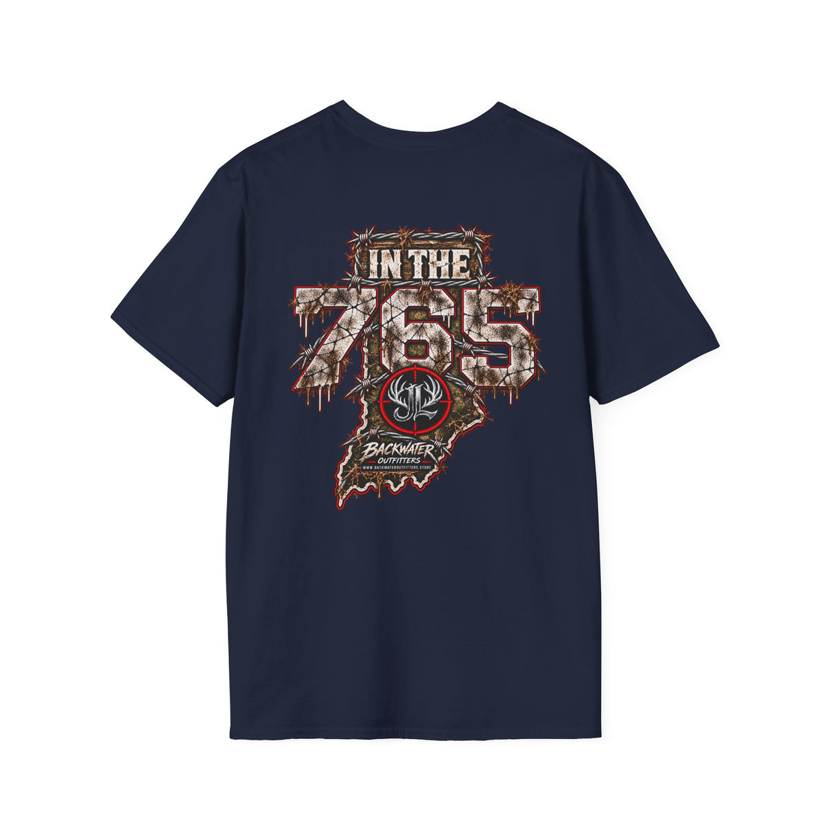 James Luker in the 765 t shirt by Backwater Graphic T-Shirt Printify