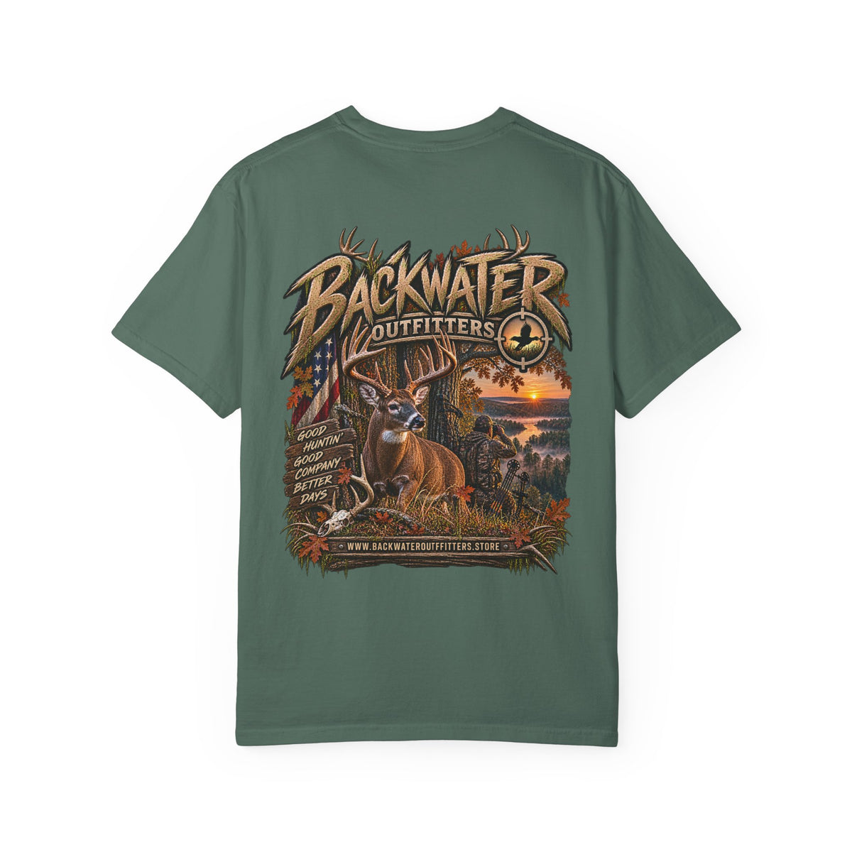 Backwater Outfitters Deer Graphic T-Shirt Printify