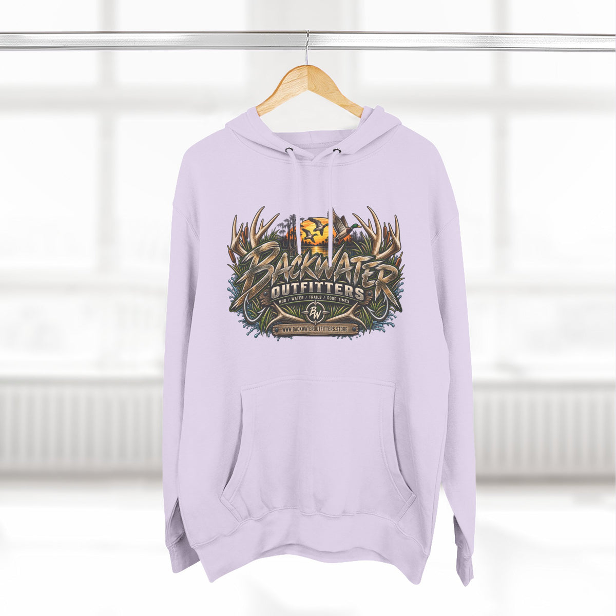 Backwater Outfitters Hoodie — Off‑Road Adventure Fleece Pullover