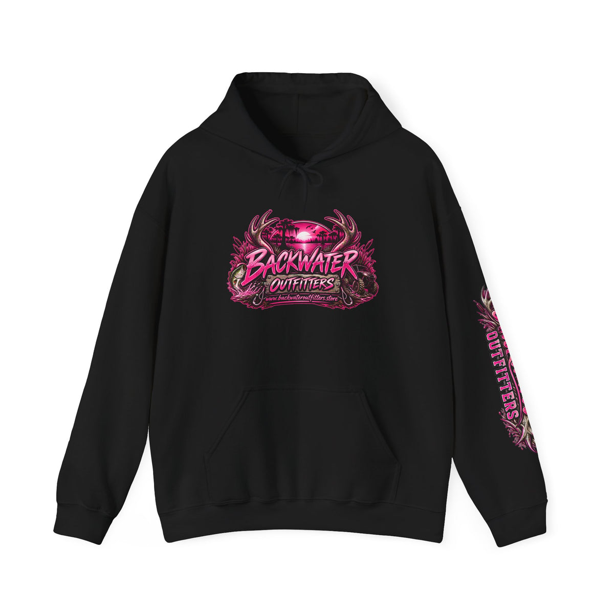 Girl Backwater Outfitters "Mud Looks Better Pink" Hoodie Printify