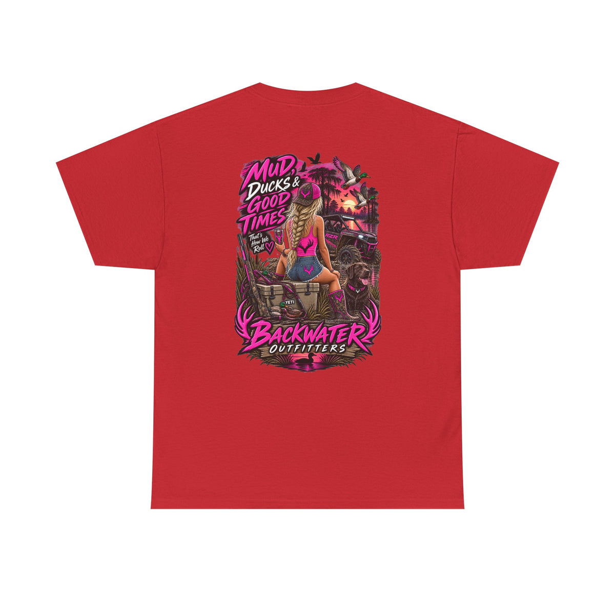 Backwater Outfitters 'Muddy Ducks, Good Times' Graphic Tee Printify