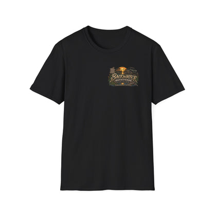 Simply Backwater Outfitters Fishing Tee – Sunset Swamp Outdoor Shirt Printify