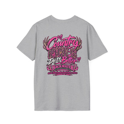 Women Country Girls Do It Better Backwater Graphic T-Shirt Printify