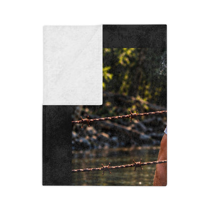Backwater Outfitters James Luker Velveteen Microfiber Blanket Printify