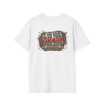 Buggy T-Shirt — 'If You Can Read This, Flip Me Back Over' Fishing Backwater Graphic Tee Printify