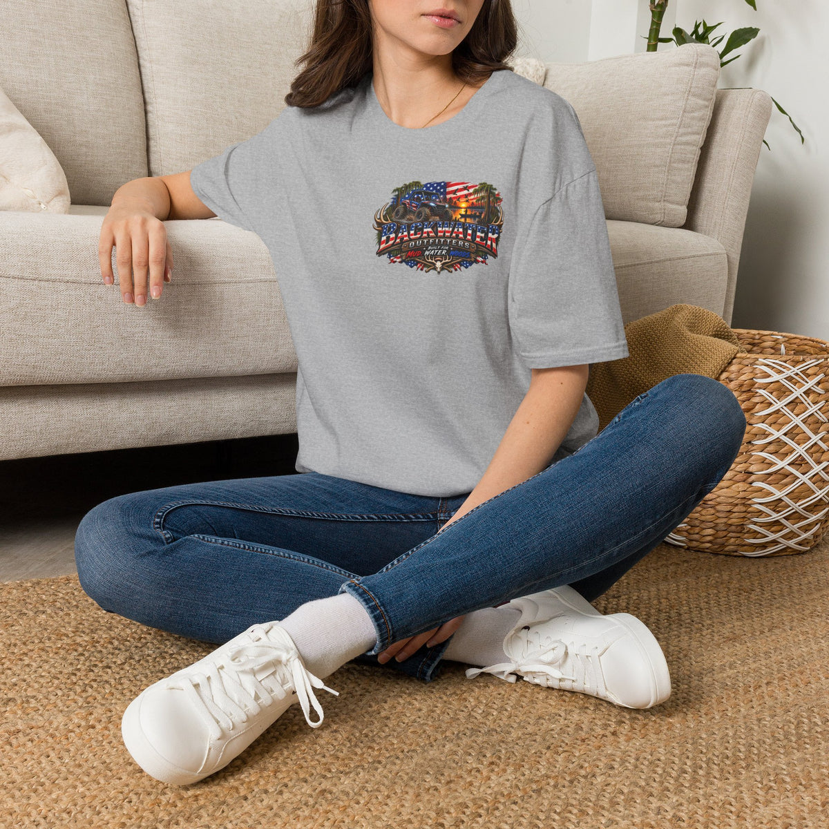 Patriotic Trailblazer T-Shirt — American Flag Motorcycle Graphic