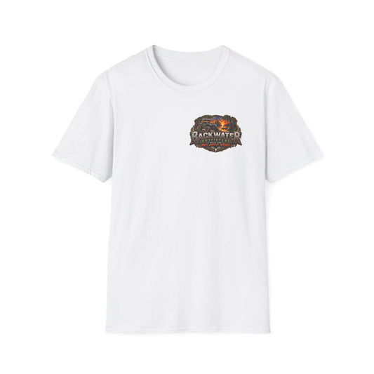 Backwater Outfitters Fishing T-Shirt — Outdoor Sunset Graphic Tee Printify