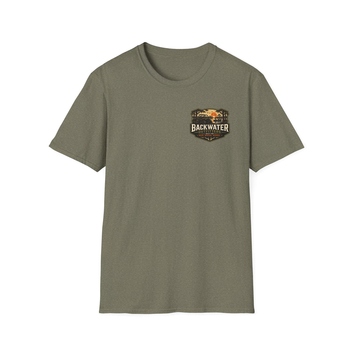 Backwater Outfitters Buggy T-Shirt — Vintage Sunset Fishing & Outdoors Tee